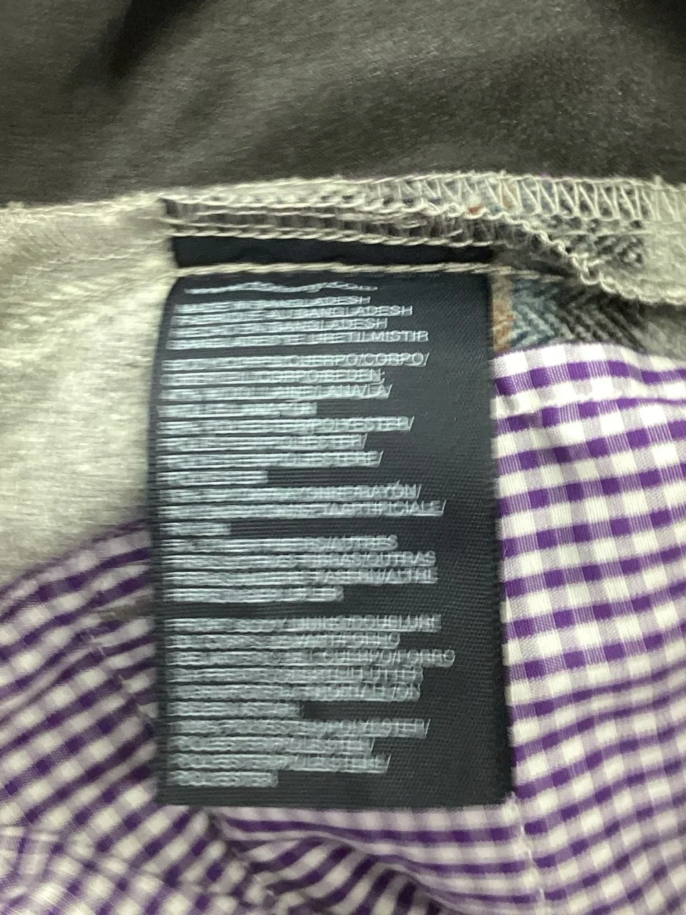 Tommy Hilfiger Gray and Navy Plaid Wool Dress Pants